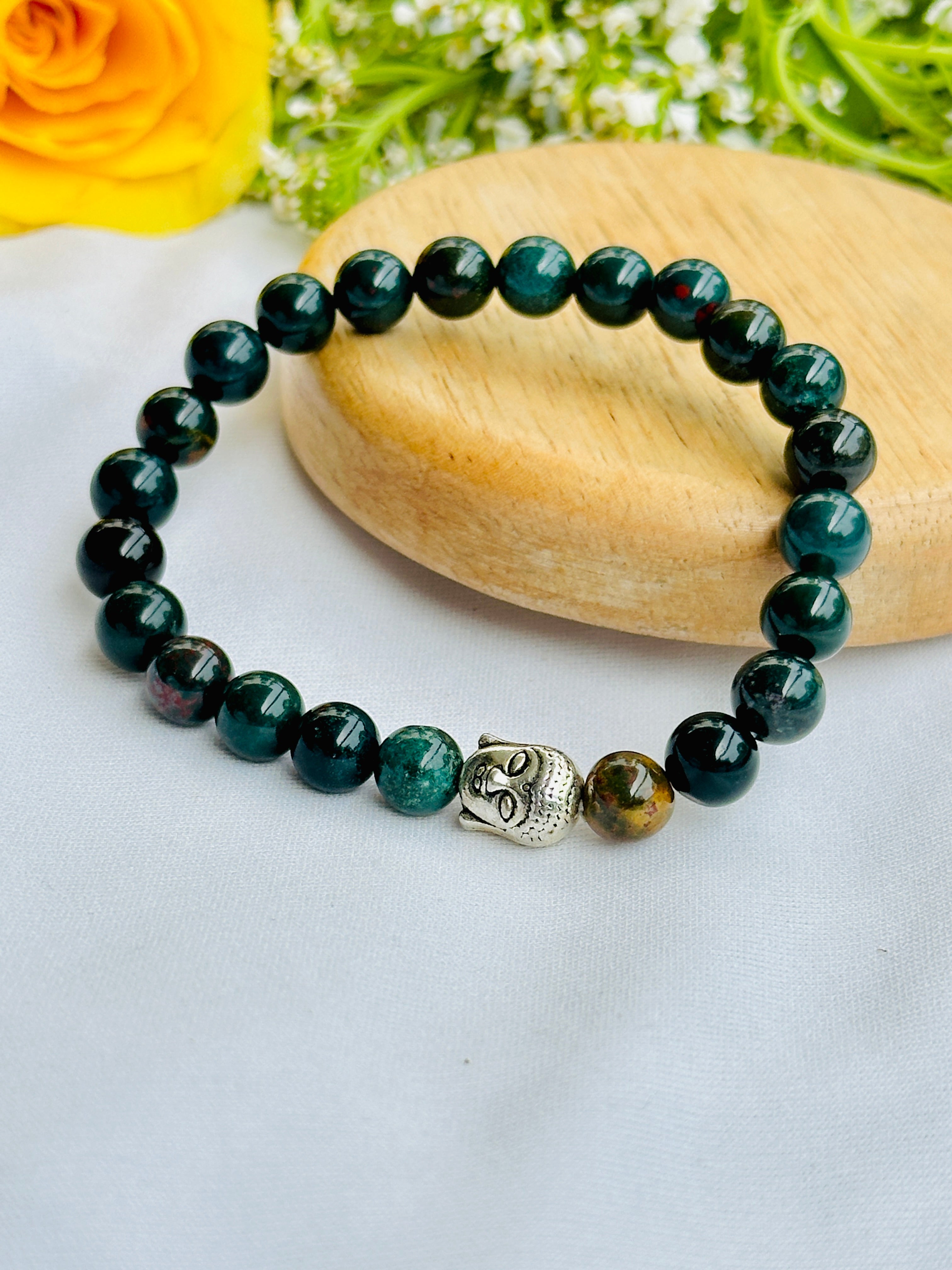 Relief Body Pain (Arthritis Pain) and Improve Immune System: Blood Stone Bracelet - Abhimantrit & Certified